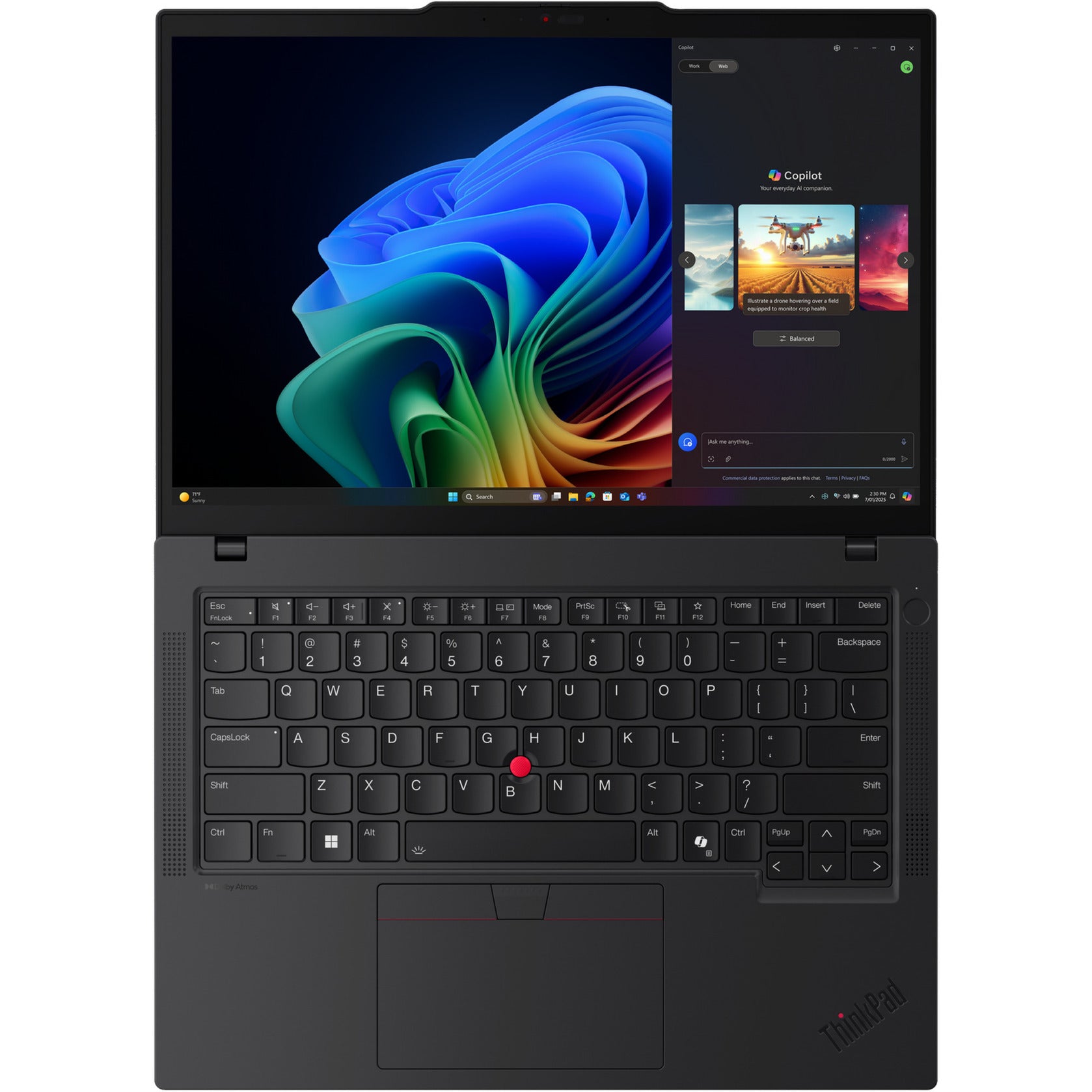 Lenovo thinkpad t14 gen 6 (21qj005emh) 14 copilot+ laptop (zwart | ryzen ai 7 pro 350 | radeon 860m | 32 gb | 1 tb ssd)