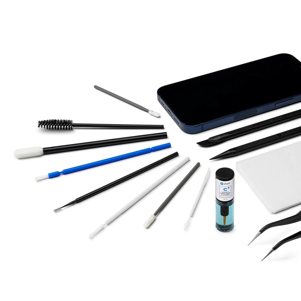 Ifixit precision cleaning kit gereedschapsset (zwart blauw)