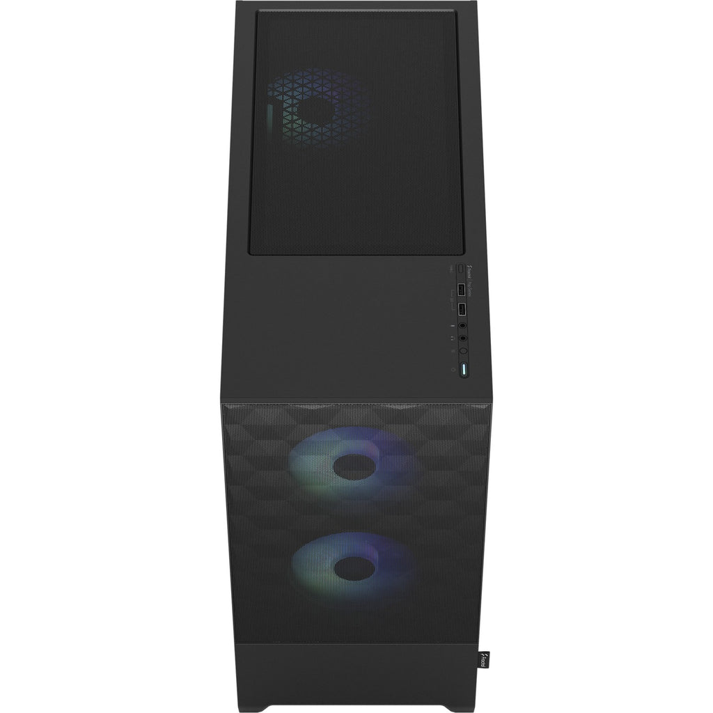 Fractal design pop air rgb midi tower behuizing (zwart | 2x usb-a | rgb | tempered glass)