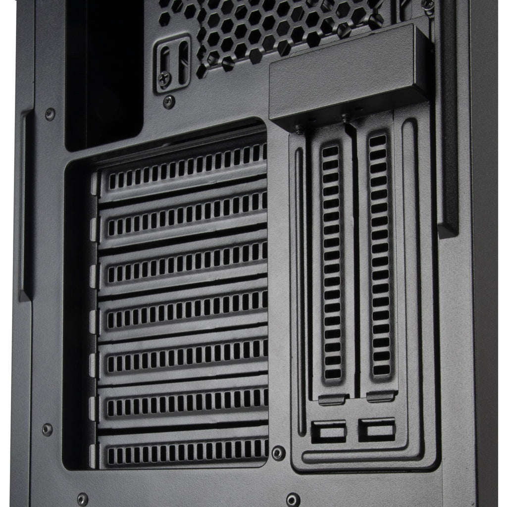 Silverstone sst-sed1-b midi tower behuizing (zwart | 2x usb-a | 1x usb-c)