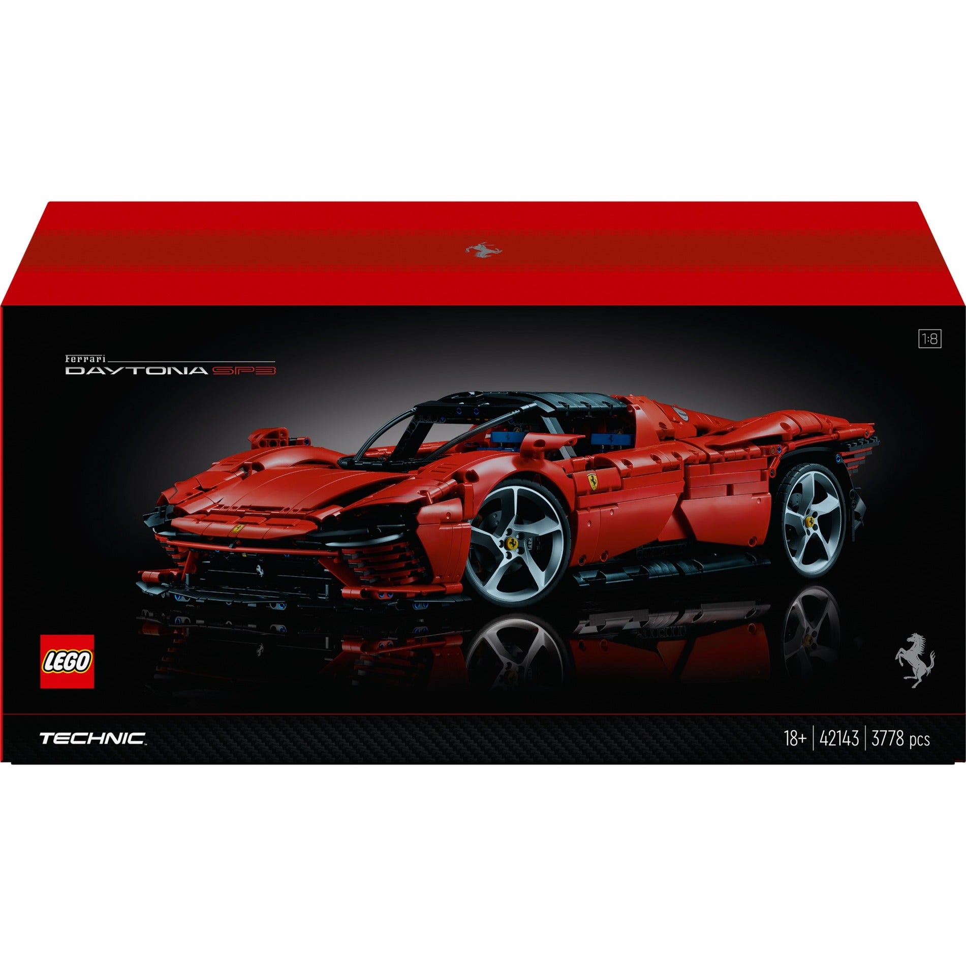 Lego technic ferrari daytona sp3 raceauto collectible voor volwassenen - 42143