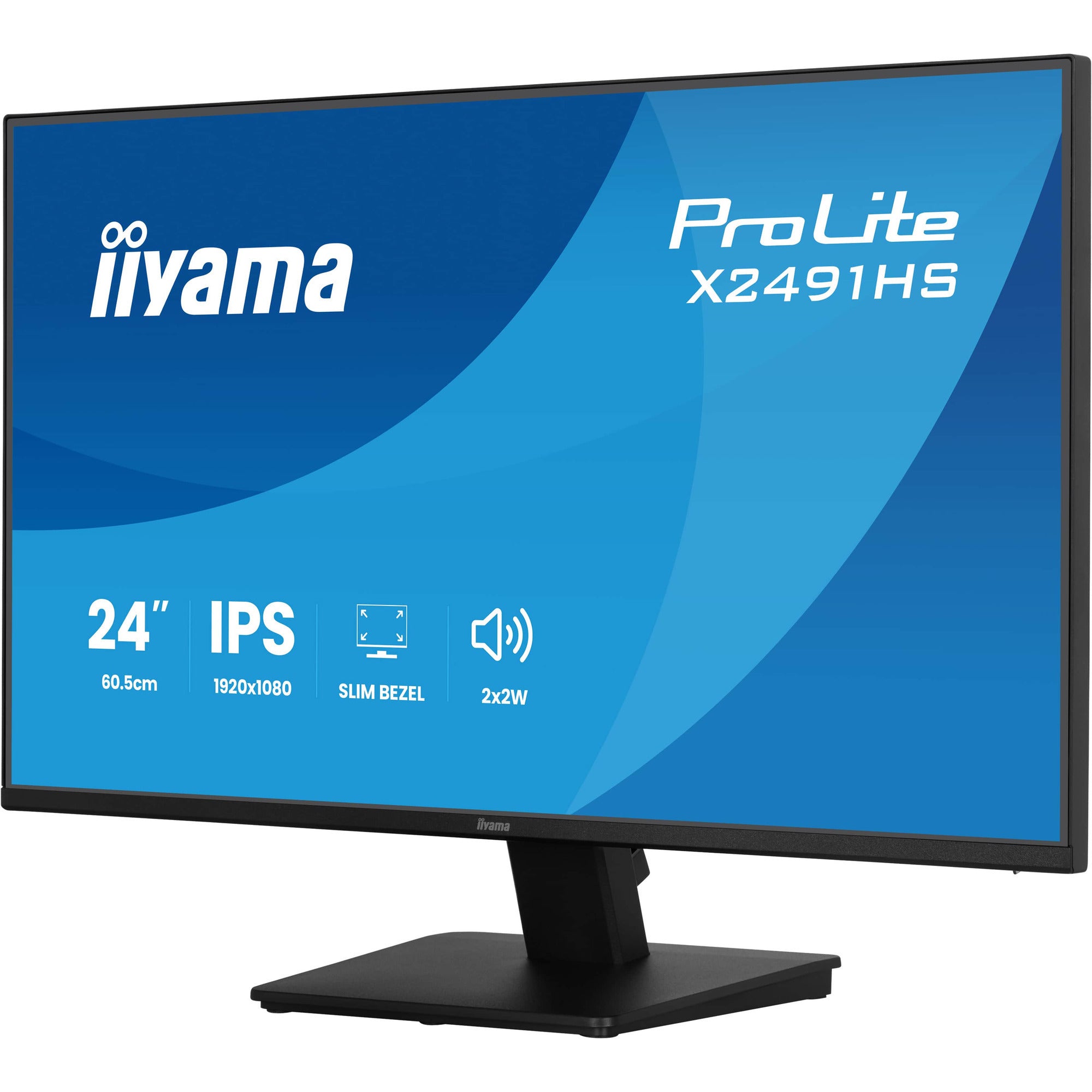 Iiyama prolite x2491hs-b1 23.8 monitor (zwart, 120 hz, hdmi, displayport, audio)