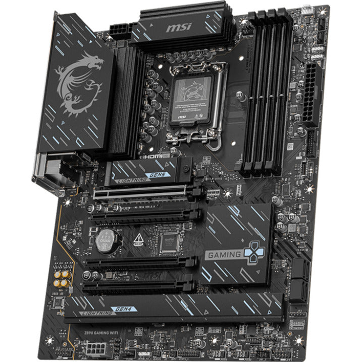 Msi z890 gaming wifi socket 1851 moederbord (zwart, raid, 2,5gb-lan, wi-fi 7, bt, sound, atx)