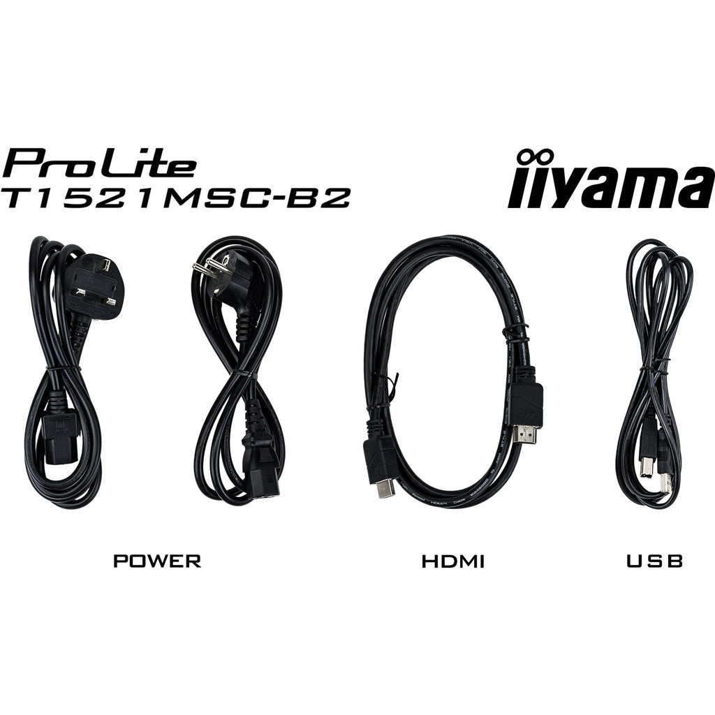Iiyama prolite t1521msc-b2 15 touchscreen monitor (zwart, hdmi, vga, usb-b)