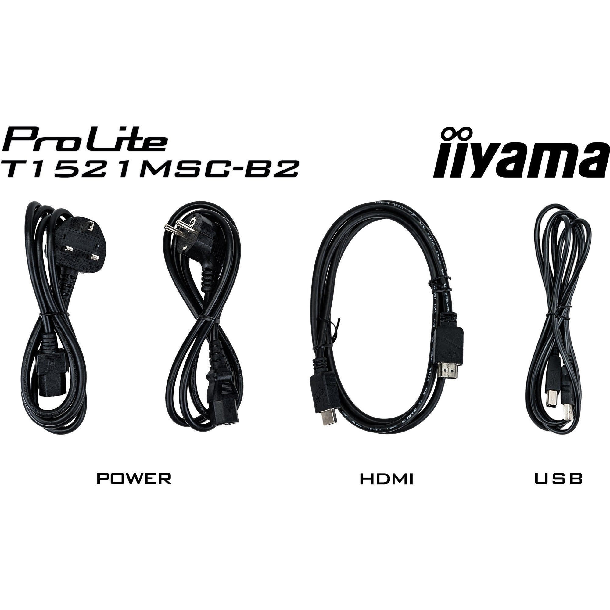 Iiyama prolite t1521msc-b2 15 touchscreen monitor (zwart, hdmi, vga, usb-b)