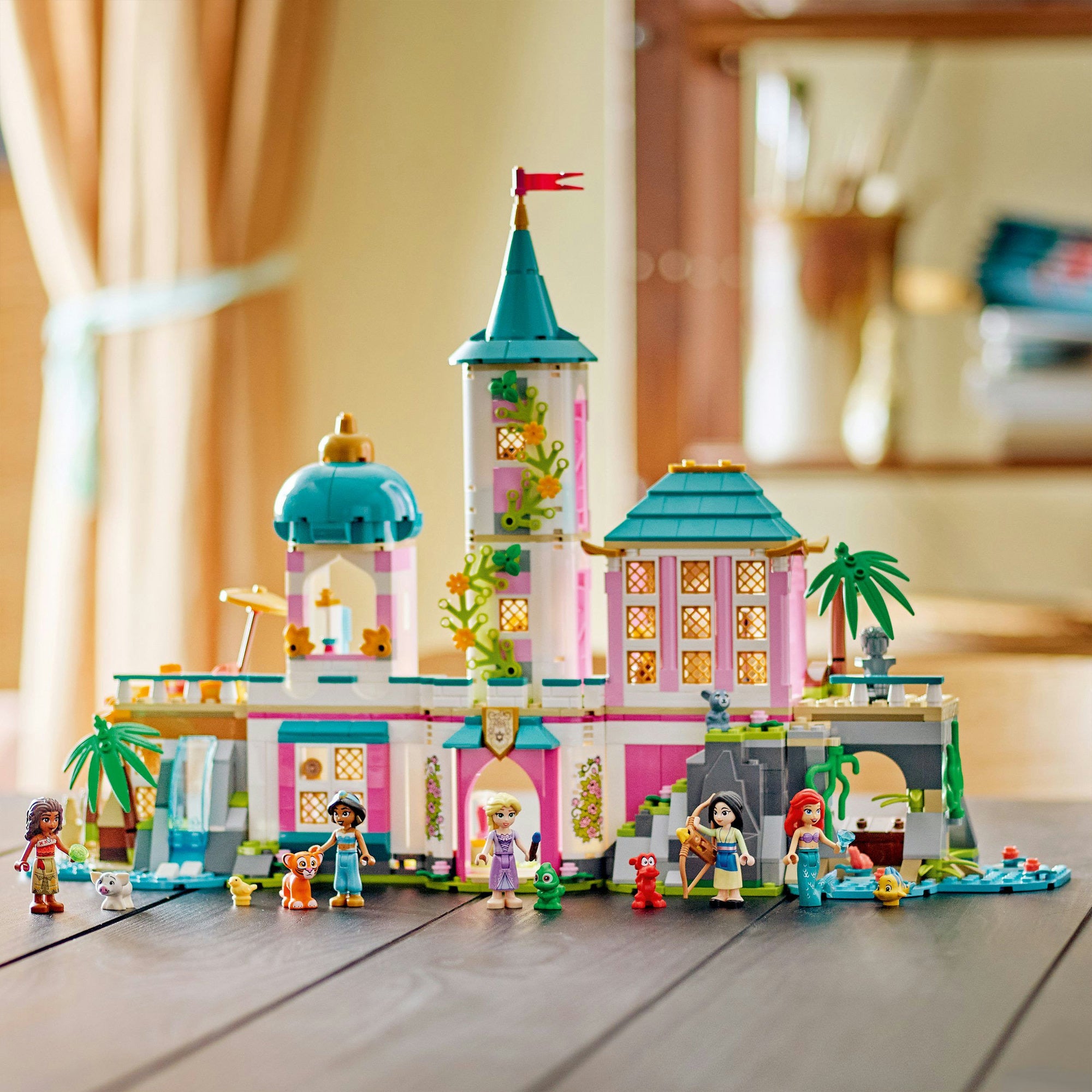 Lego disney - prinsessenkasteel en koninklijke huisdieren constructiespeelgoed (43267)