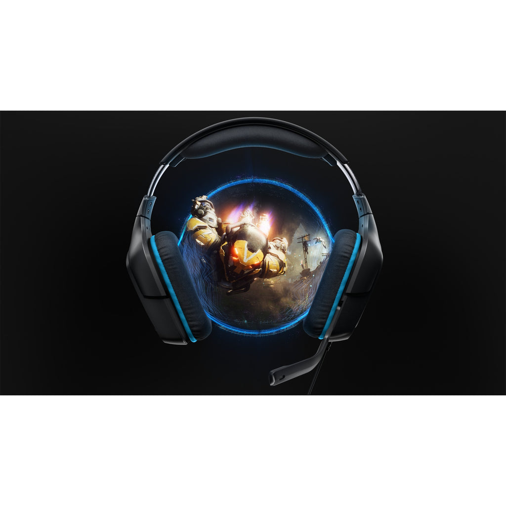 Logitech g432 7.1 surround sound wired over-ear gaming headset (zwart blauw, pc, playstation 4, playstation 5, xbox one, xbox series x|s, nintendo switch)