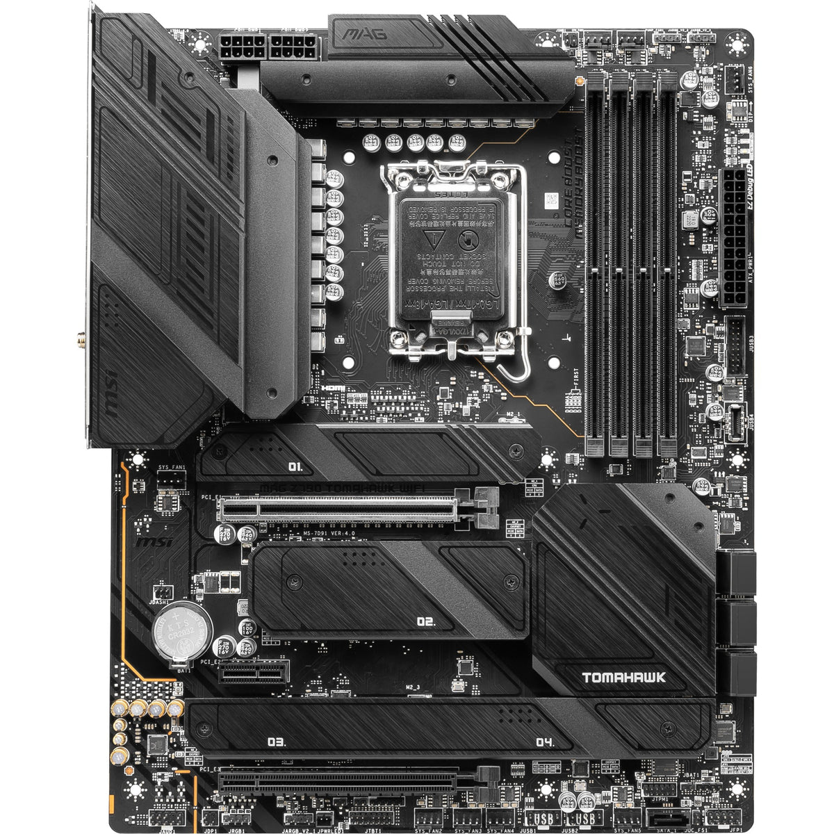 Msi mag z790 tomahawk wifi socket 1700 moederbord (zwart, raid, 2.5 gb-lan, wi-fi 6e, bt, sound, atx)