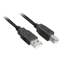 Sharkoon usb-a 2.0 > usb-b kabel (zwart, 3 meter)