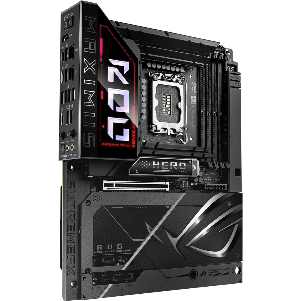 Asus rog maximus z890 hero btf socket 1851 moederbord (zwart, raid, 5 gb-lan, wi-fi 7, bt, sound, atx)
