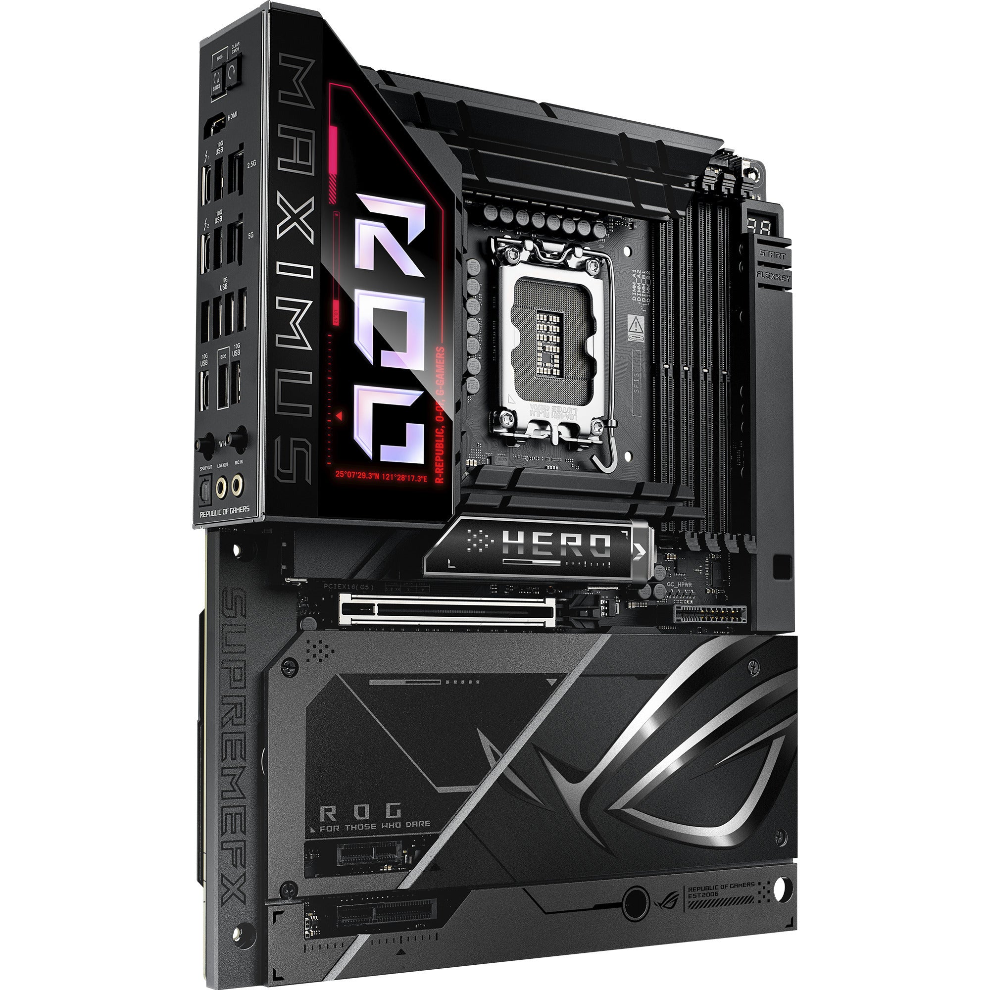 Asus rog maximus z890 hero btf socket 1851 moederbord (zwart, raid, 5 gb-lan, wi-fi 7, bt, sound, atx)