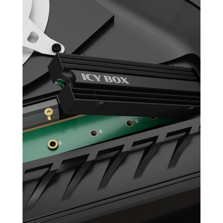 Icy box ib-m2hs-ps5 heatsink (zwart, m.2 ssd koellichaam voor playstation 5)