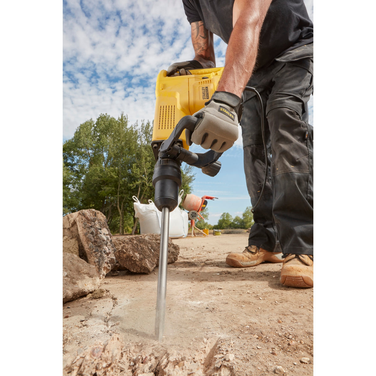 Stanley fatmax 1600w sds-max breekhamer (geel zwart, met koffer)