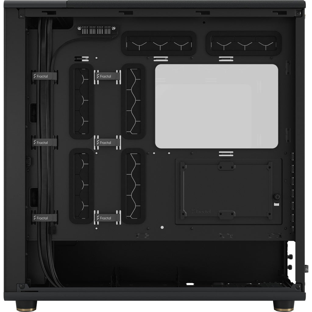 Fractal design north xl midi tower behuizing (zwart houtkleur | 2x usb-a | 1x usb-c | tempered glass)