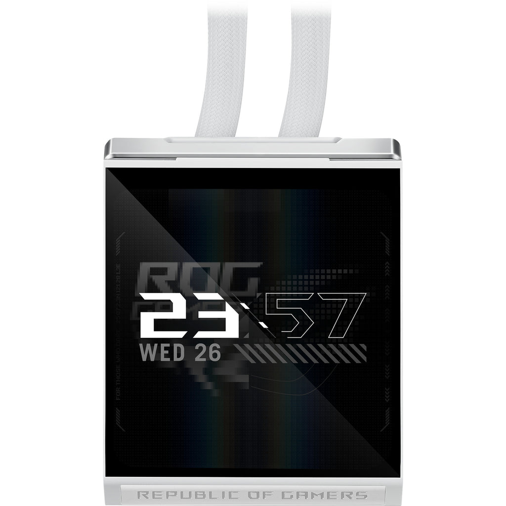 Asus rog strix slc iv 360 argb lcd white edition waterkoeling (wit)