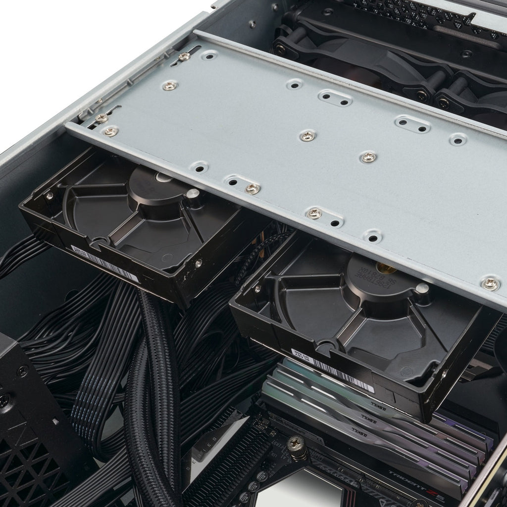 Silverstone rm44 rack behuizing (zwart | 4u | usb type-c | 2x 80mm casefan inbegrepen)