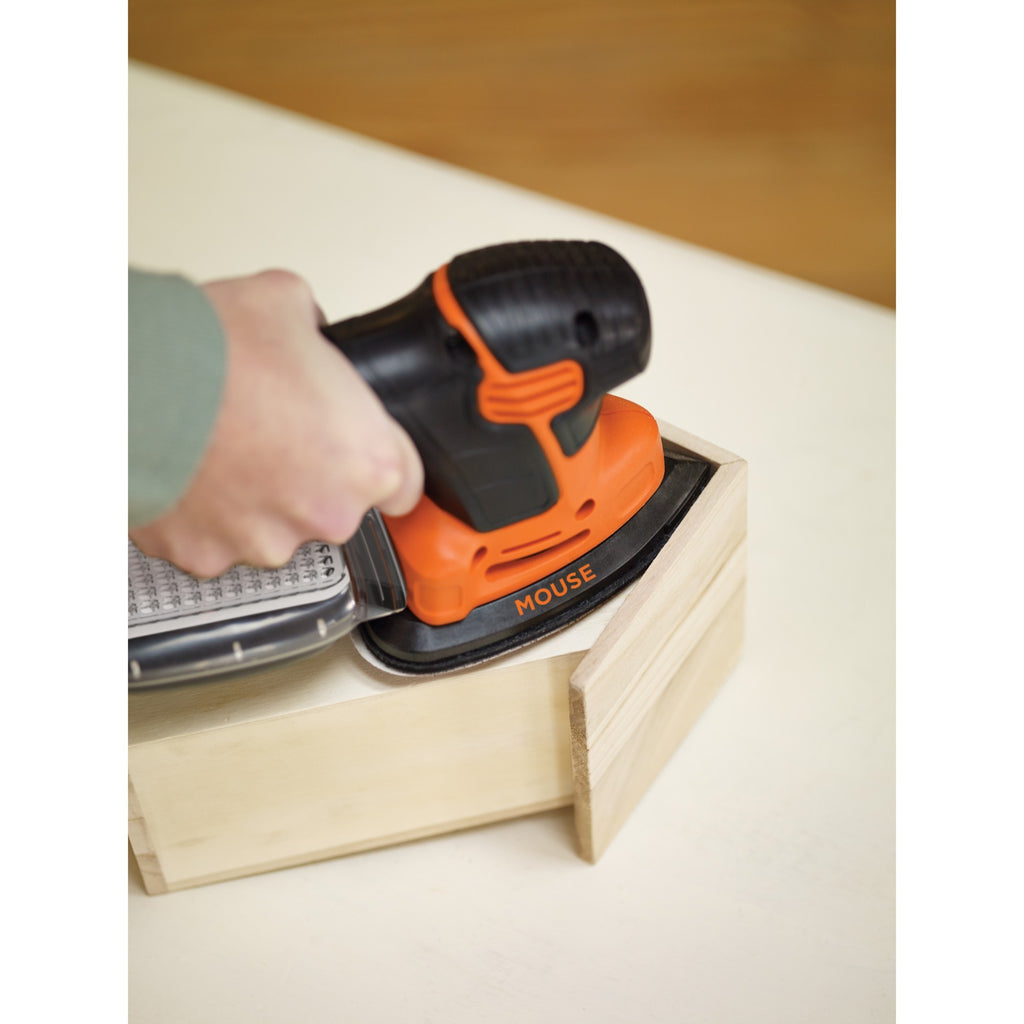 Black+decker 120 watt mouse detailschuurmachine ka2500k-qs deltaschuurmachine (oranje zwart, accessoires en koffer inbegrepen)