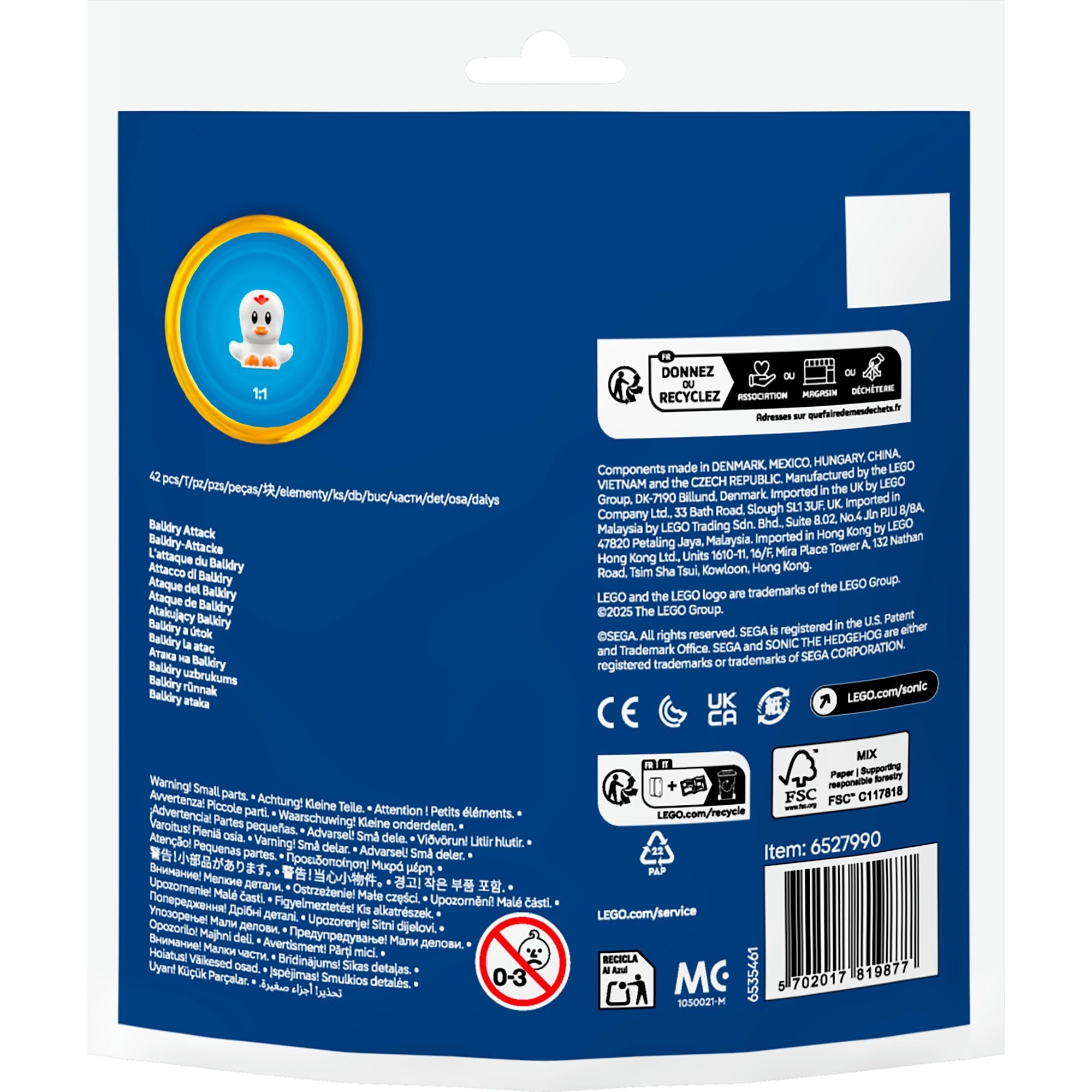 Lego sonic the hedgehog - balkiry aanval constructiespeelgoed (30704)