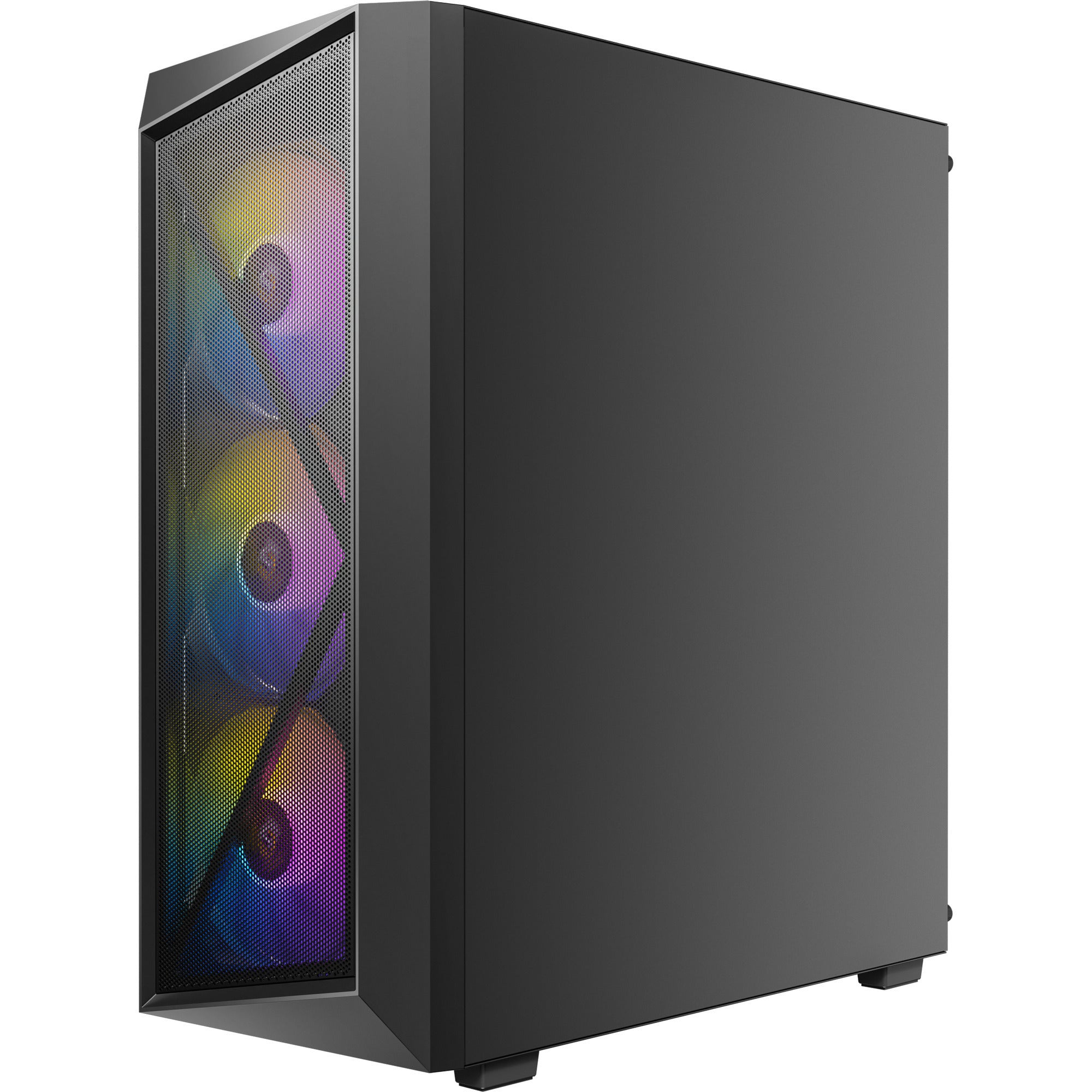 Antec ax67 argb midi tower behuizing (zwart | 3x usb-a | tempered glass)