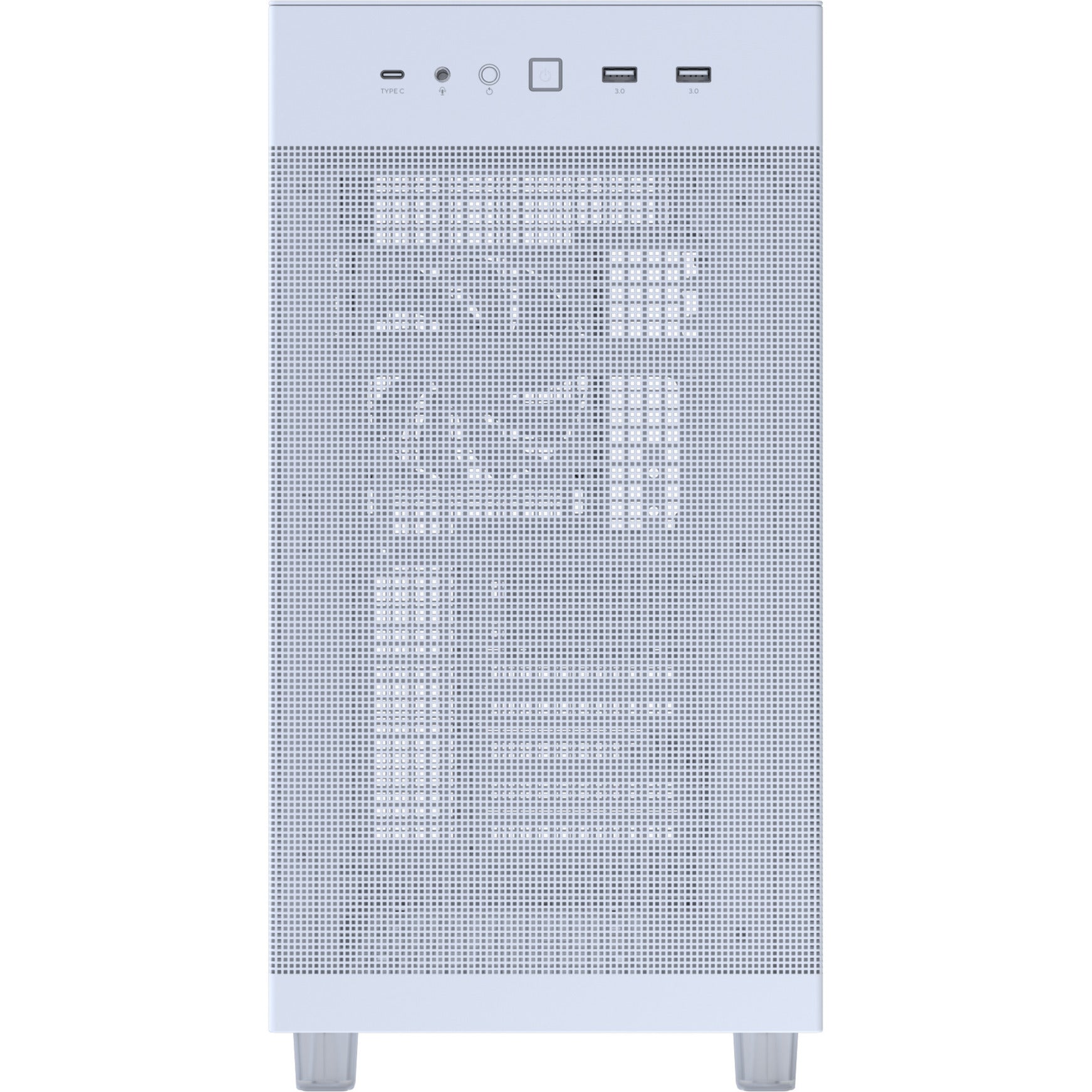Asus prime ap303 - mesh panel midi tower behuizing (wit | 2x usb-a | 1x usb-c)
