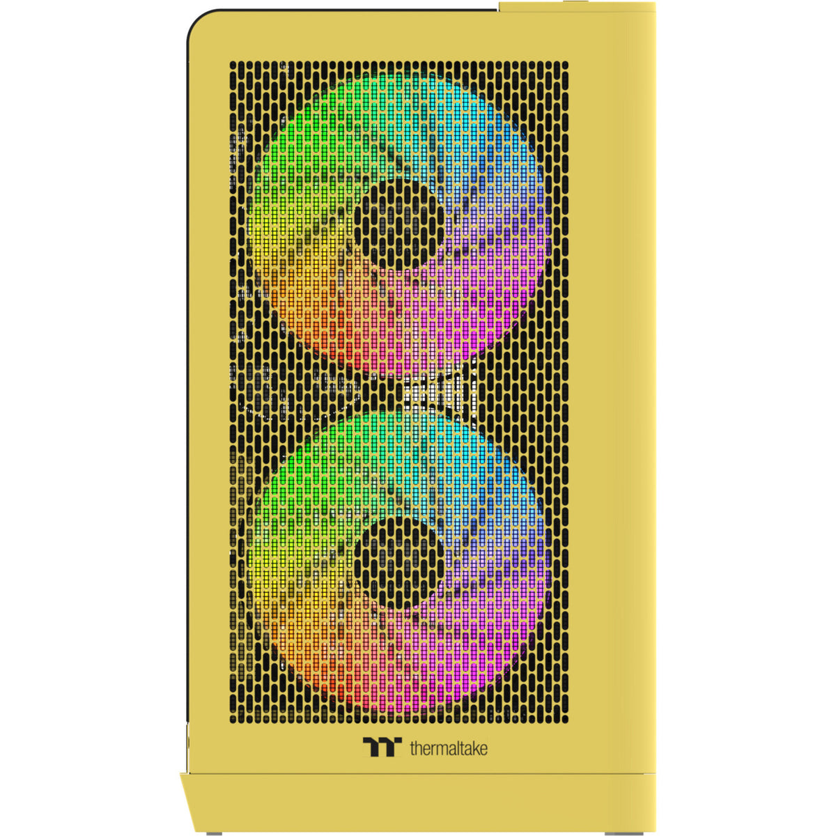 Thermaltake view 390 air butter caramel midi tower behuizing (geel | 2x usb-a | 1x usb-c | tempered glass)