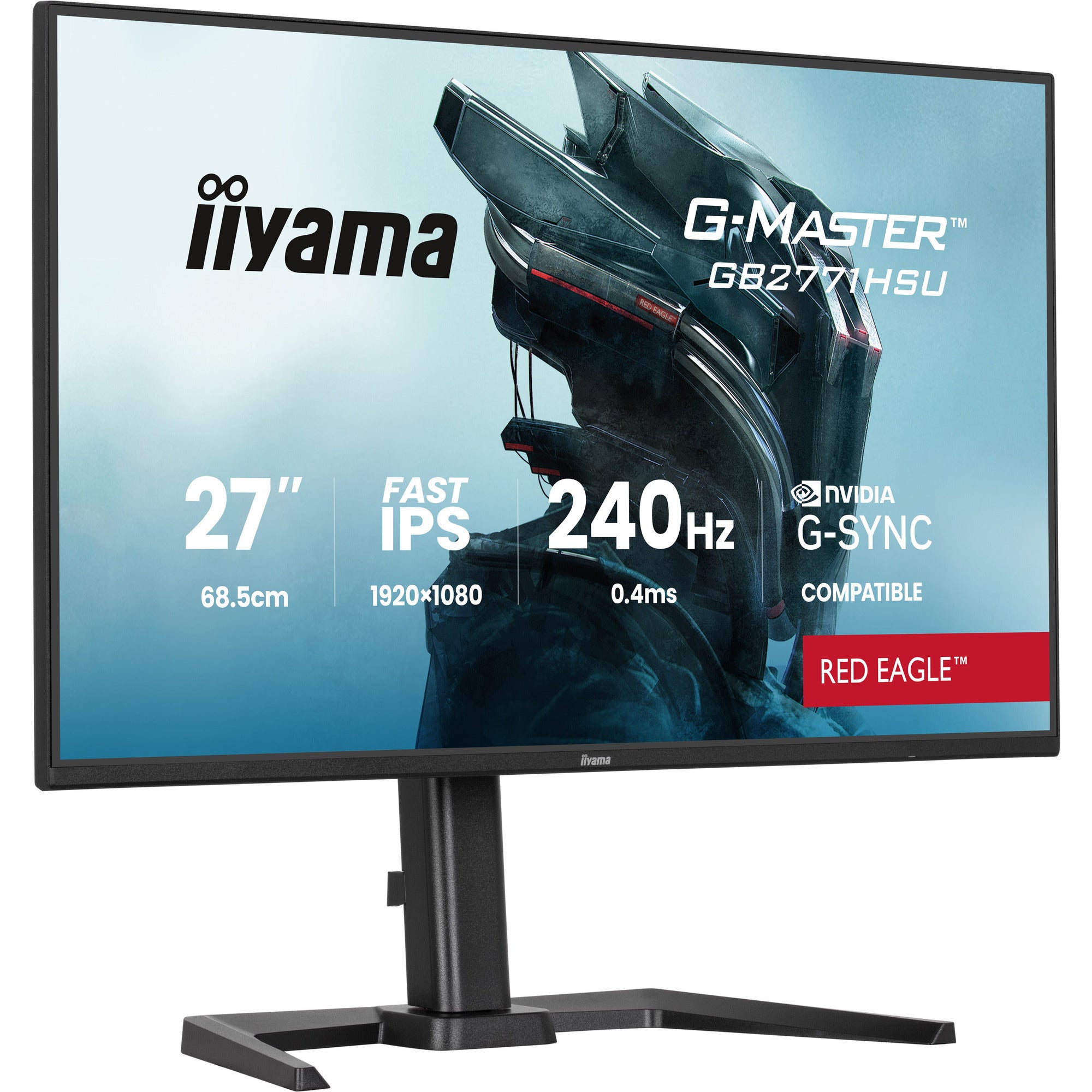 Iiyama g-master red eagle gb2771hsu-b1 27 gaming monitor (zwart, 2x hdmi, displayport, usb-a, usb-c, 240 hz)