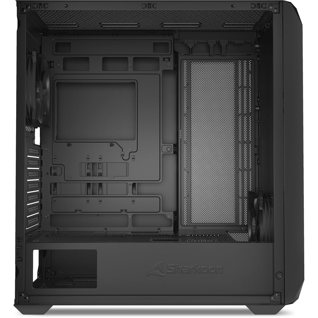 Sharkoon ak3 midi tower behuizing (zwart | 2x usb-a | 1x usb-c)