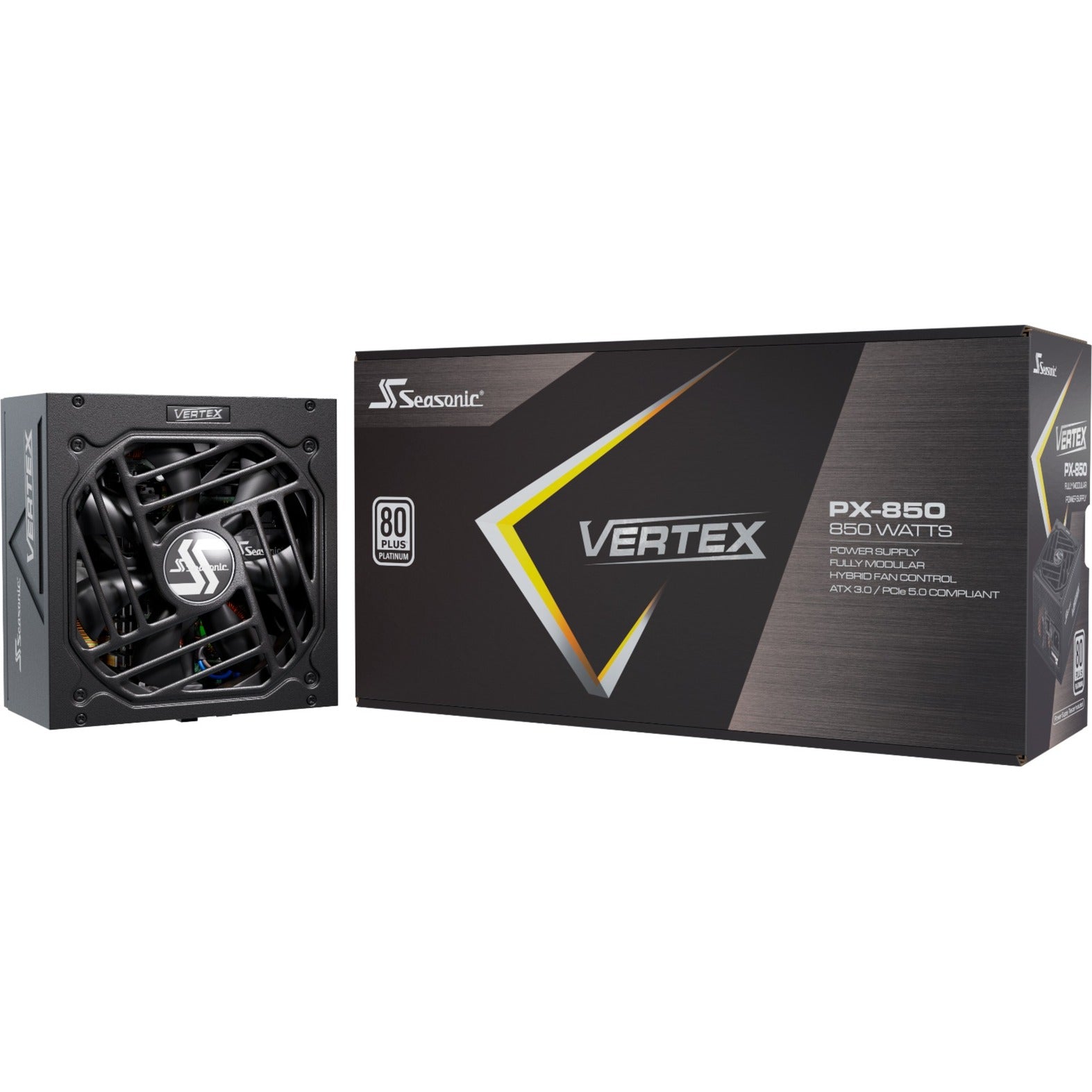 Seasonic vertex px-850 modulaire 850 watt voeding (zwart, 1x 12v-2x6, 3x pcie)