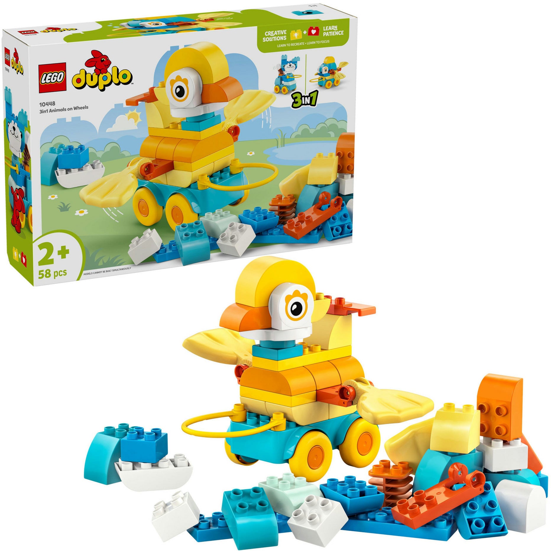 LEGO Duplo 10448 3-in-1 Tiere auf Rädern Kleinkindspielzeug