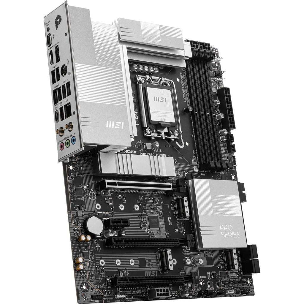 Msi pro z890-p wifi socket 1851 moederbord (zwart zilver, raid, 5gb-lan, wi-fi 7, bt, sound, atx)
