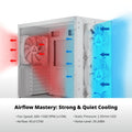 Montech hp140 argb pwm 3 in 1 pack case fans (wit, 3 stuks, 140 x 140 x 25 mm)