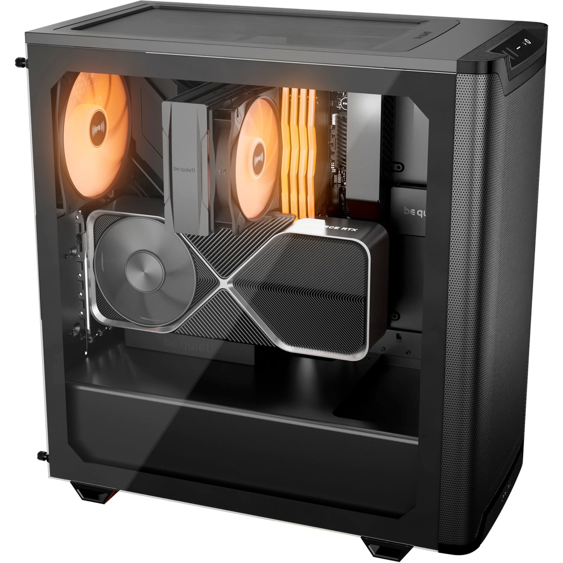 Be quiet! pure base 501 lx midi tower behuizing (zwart | 2x usb-a | 1x usb-c | rgb | tempered glass)