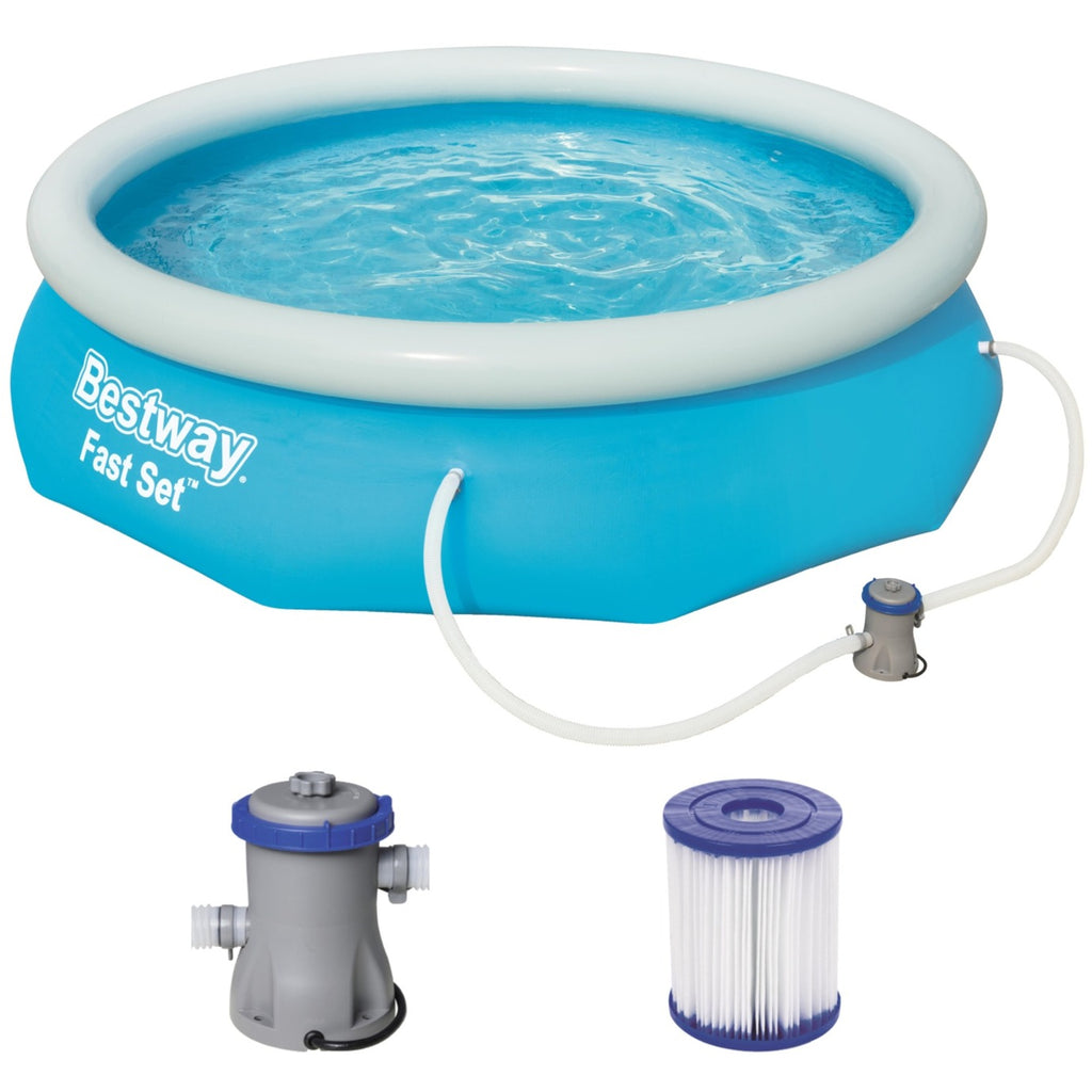 Bestway fastset zwembad 305x76cm + pomp 12volt