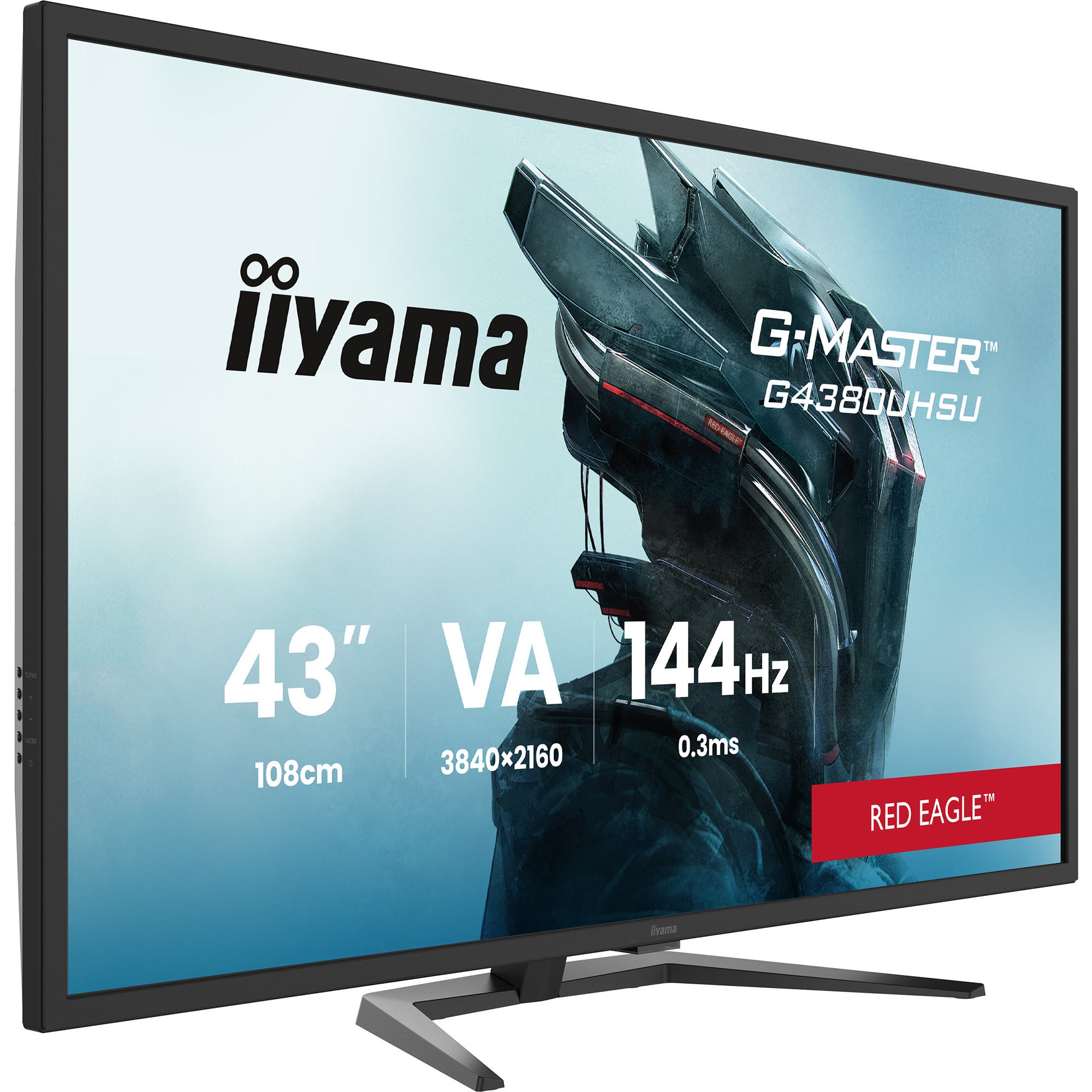 Iiyama g-master red eagle g4380uhsu-b2 42.5 4k uhd gaming monitor (zwart, 2x hdmi, 2x displayport, 6x usb-a, usb-b, 2x usb-c, 144 hz)