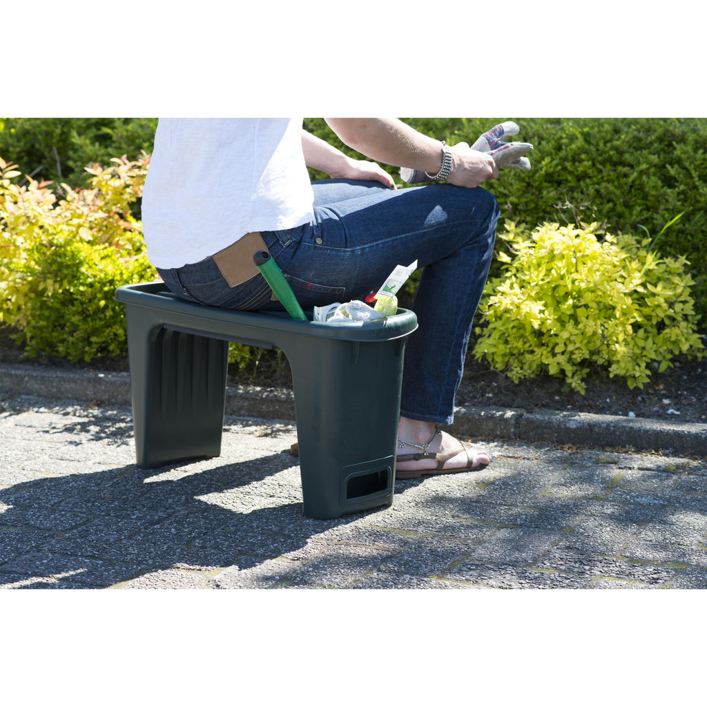 Natur-Garten-Kniebank 2-in-1 65,5 x 25 x 34 cm grün