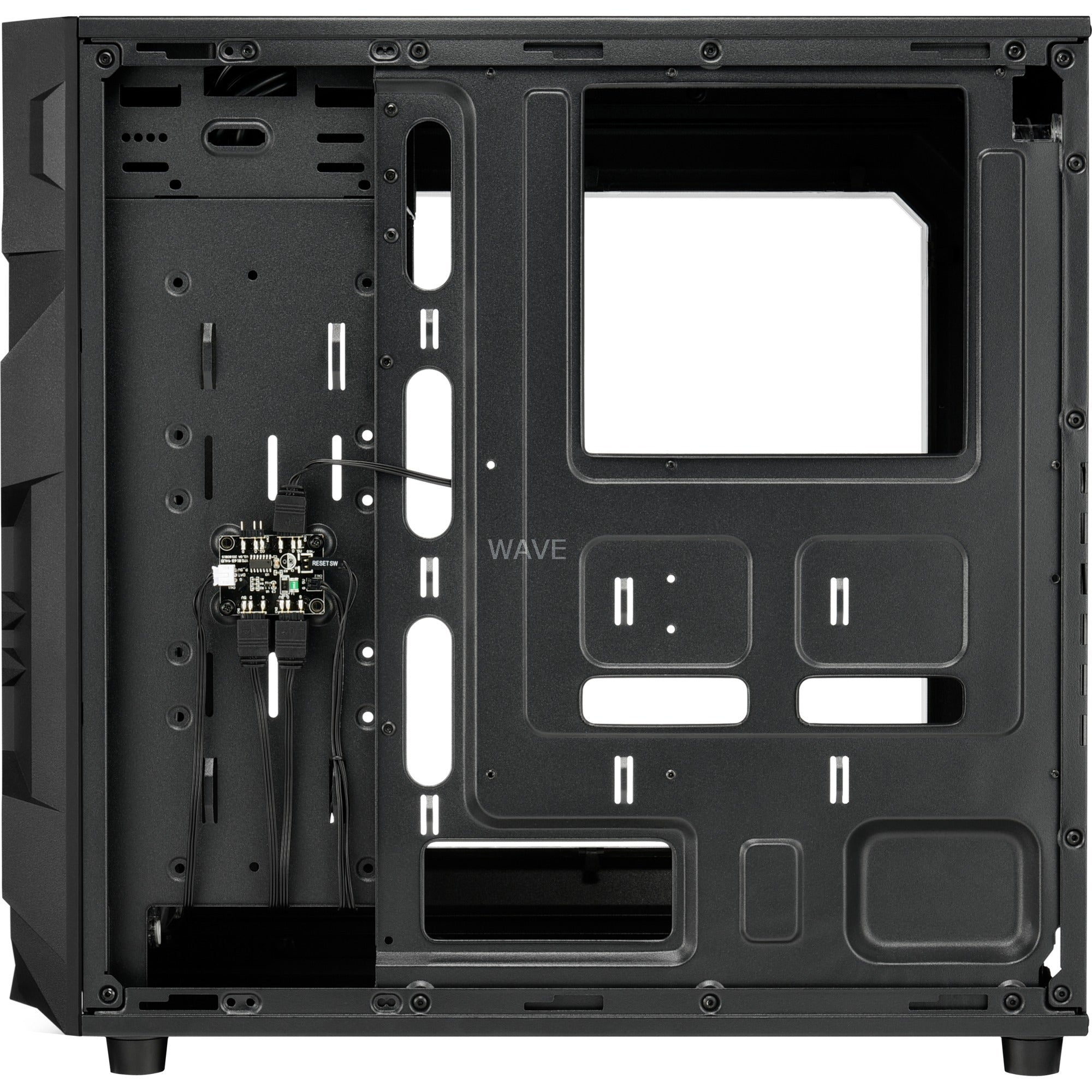 Sharkoon vg7-w rgb midi tower behuizing (zwart | 2x usb-a | rgb | window)