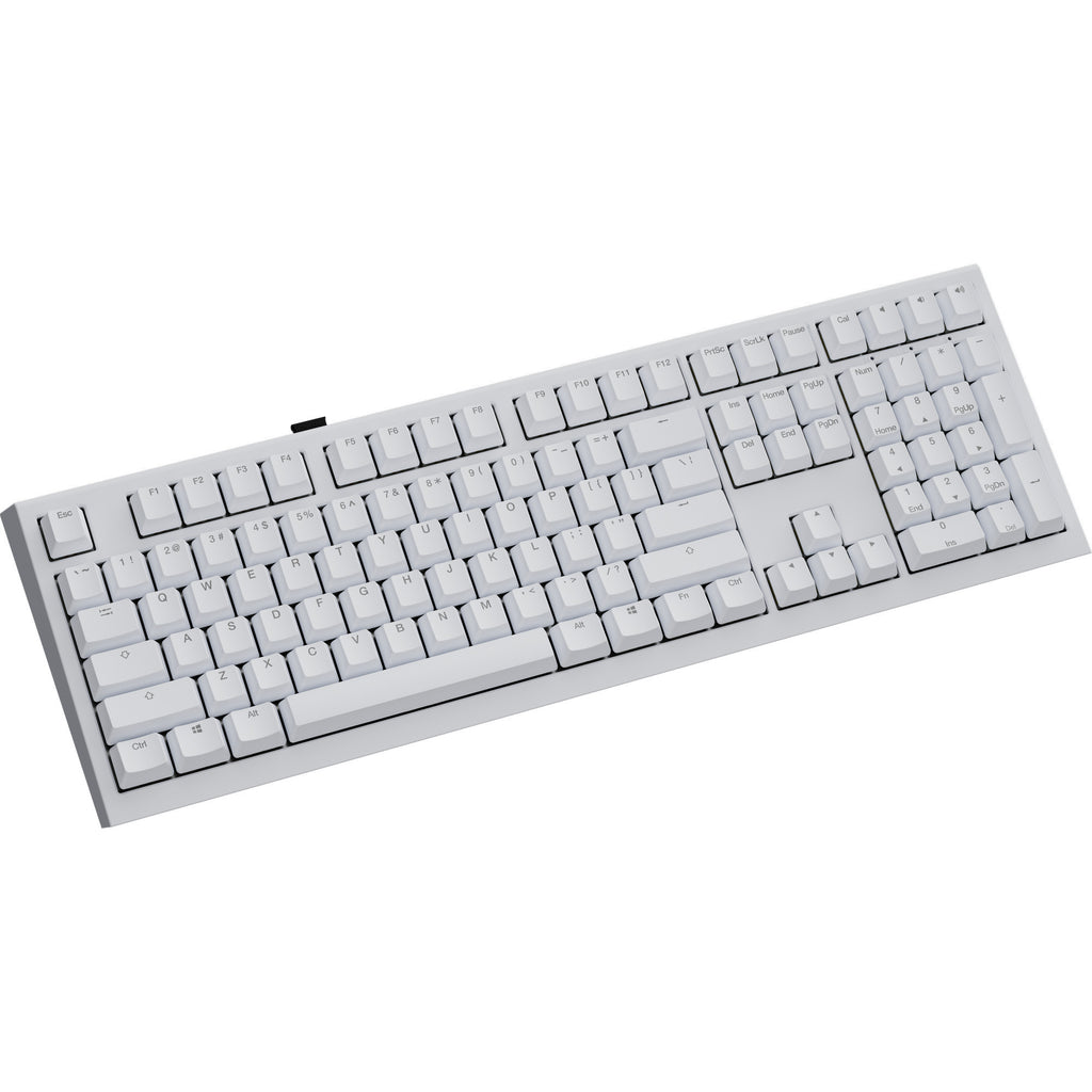 Ducky one x wireless rgb mechanisch toetsenbord (wit, us lay-out (qwerty), inductive, 100%, hot-swappable, pbt, 2.4 ghz | bluetooth | usb-c)