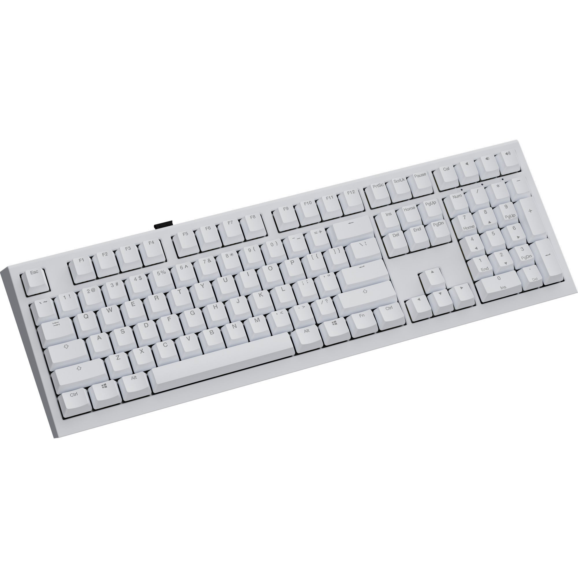 Ducky one x wireless rgb mechanisch toetsenbord (wit, us lay-out (qwerty), inductive, 100%, hot-swappable, pbt, 2.4 ghz | bluetooth | usb-c)
