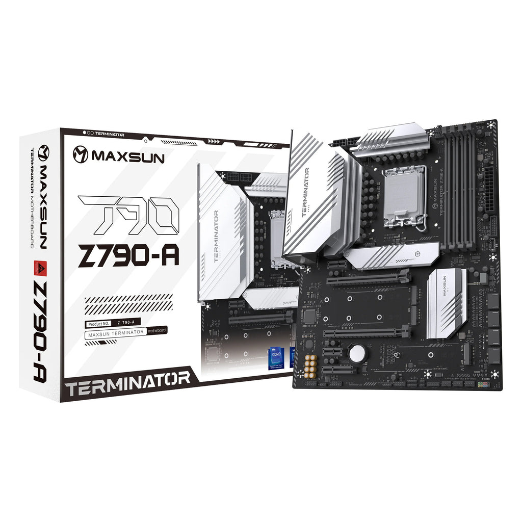 Maxsun ms-terminator z790-a socket 1700 moederbord (zwart, raid, 2.5 gb-lan, sound, atx)