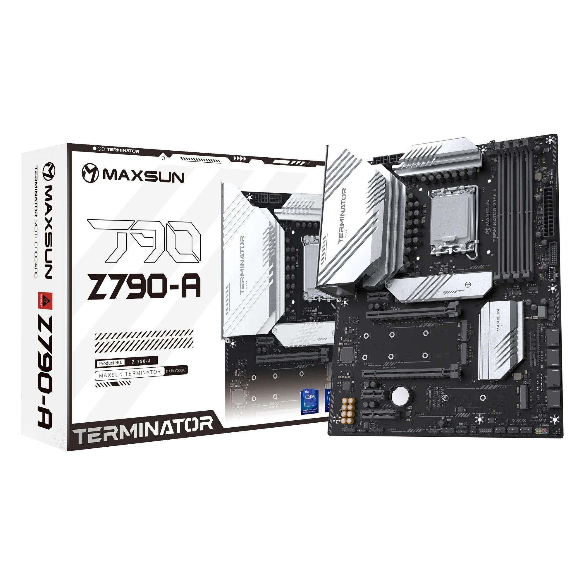 Maxsun ms-terminator z790-a socket 1700 moederbord (zwart, raid, 2.5 gb-lan, sound, atx)