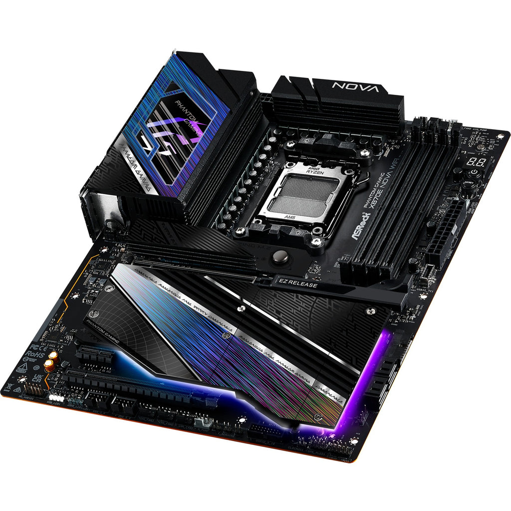 Asrock x870e nova wifi socket am5 moederbord (raid, 5 gb-lan, wi-fi 7, bt, e-atx)
