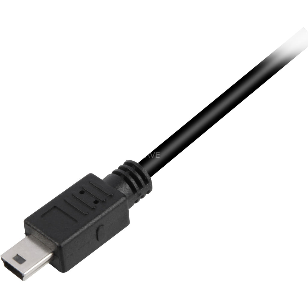 Sharkoon usb-a 2.0 > mini usb-b kabel (zwart, 2 meter, dubbele afscherming)