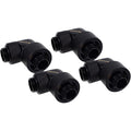 Alphacool eiszapfen 16 10mm screw-on nozzle 90° rotatable g1 4 verbinding (zwart, 4 stuks)