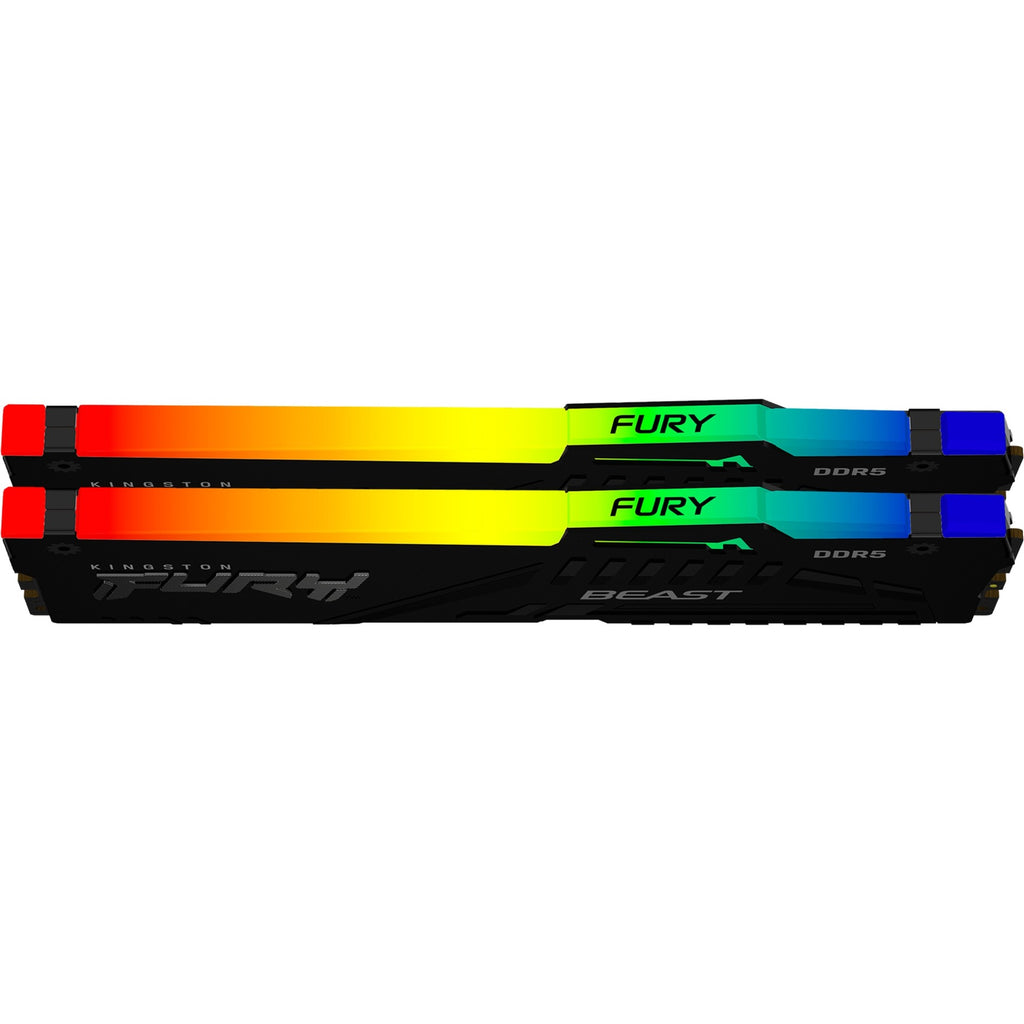 Kingston fury beast rgb 32 gb ddr5-5600 (2x 16 gb) werkgeheugen (zwart, kf556c36bbeak2-32, xmp 3.0, expo)