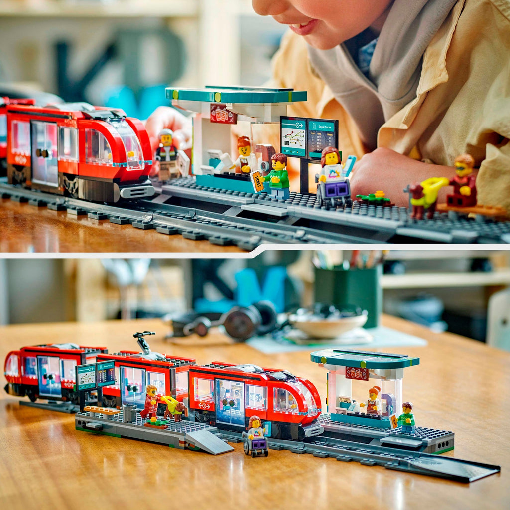 LEGO City 60423 Stadtbahn und Bahnhof
