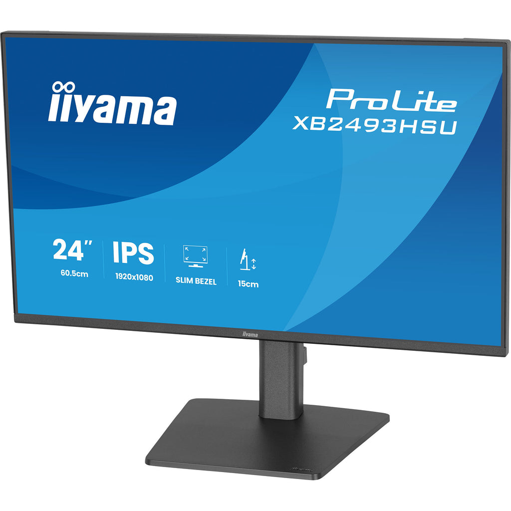 Iiyama prolite xb2493hsu-b1 23.8 monitor (zwart (mat), 120 hz, hdmi, displayport, usb, audio)