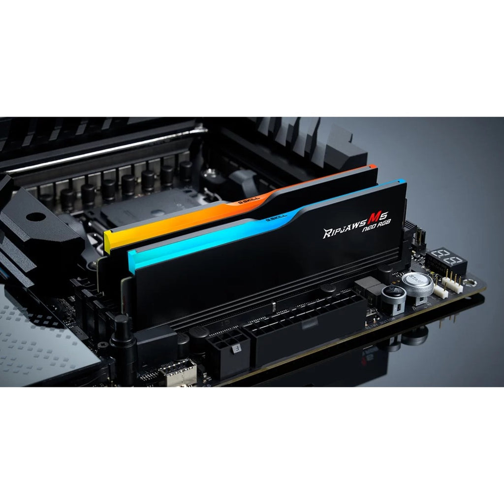 G.skill 64 gb ddr5-6000 (2x 32 gb) kit werkgeheugen (zwart, ripjaws m5 neo, amd expo)