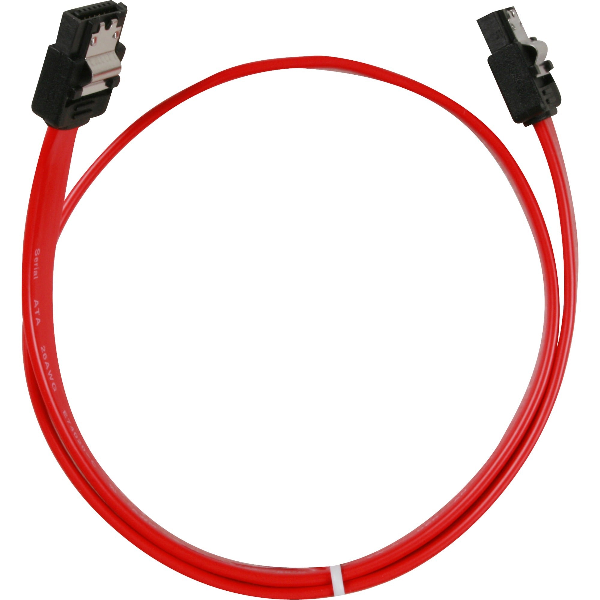 Sharkoon sata ii kabel (rood, 0,5 meter, 3 gb s, connector met klem)