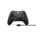 Microsoft xbox wireless controller + usb-c kabel (zwart, incl. usb-c-kabel | pc, xbox one, xbox series x, xbox series s)
