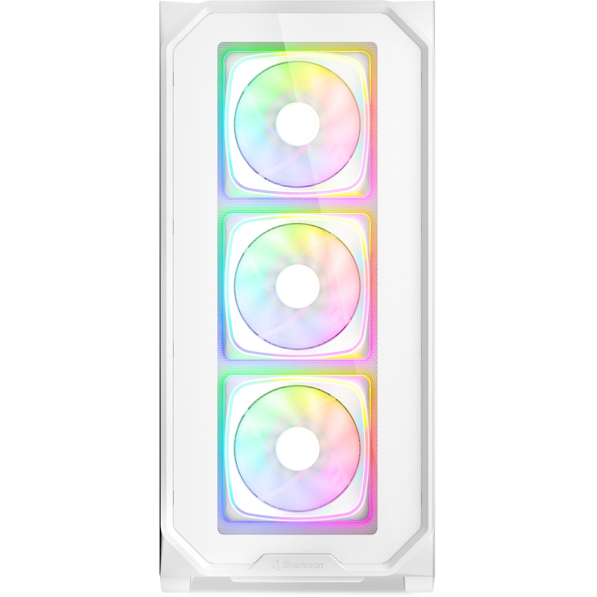 Sharkoon ak5g rgb midi tower behuizing (wit | 2x usb-a | 1x usb-c | rgb | tempered glass)